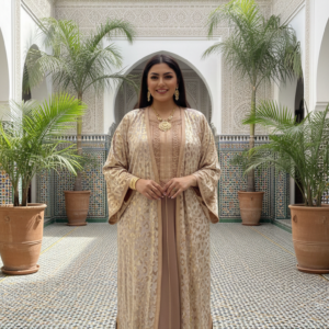 قفطان – أناقة مخملية عصرية