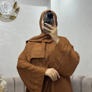 قفطان وكيمونو مغربي بتصميم مخزني فاخر - طرزة المخ والعقاد الأصيلة (Copie) (Copie) (Copie) (Copy)