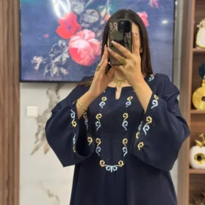 قفطان وكيمونو مغربي بتصميم مخزني فاخر - طرزة المخ والعقاد الأصيلة (Copie) (Copie) (Copie) (Copy)